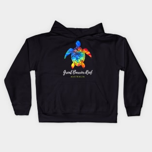 Great Barrier Reef Australia Sea Turtle Lover Kids Hoodie